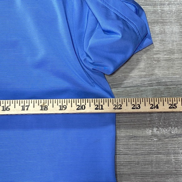 RLX Ralph Lauren Polo Shirt Mens Medium Blue Wicking Golf Performance Stretch - Picture 5 of 9